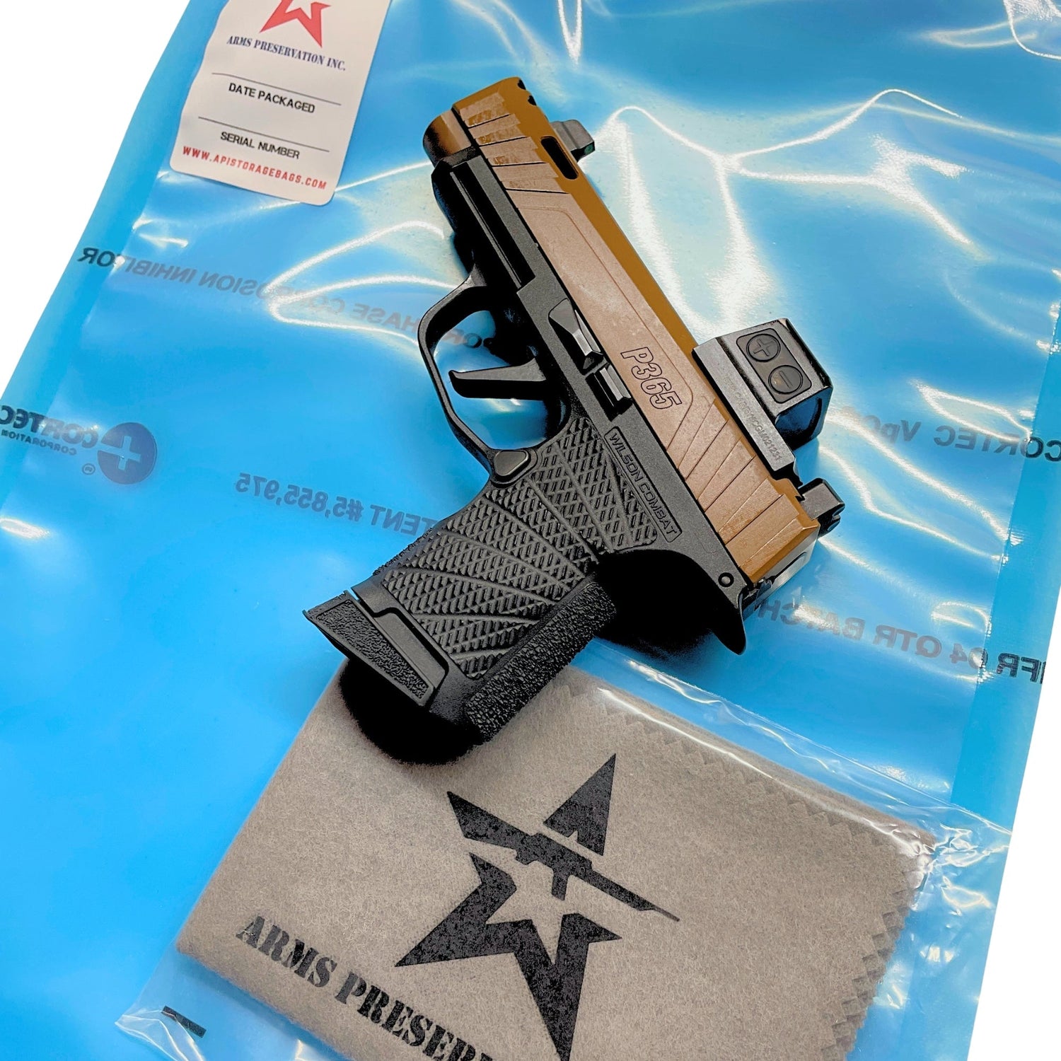 API VCI Pistol Storage Bag for Short and Long-Term Storage - Arms Preservation Inc