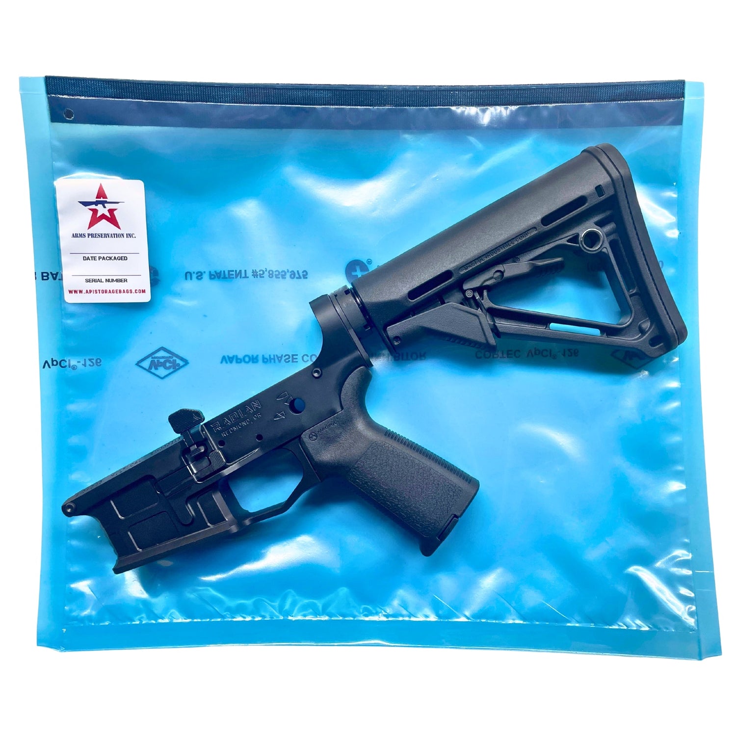 API 16x14 VCI Gear Storage Bag with hook-and-loop closure for rust prevention