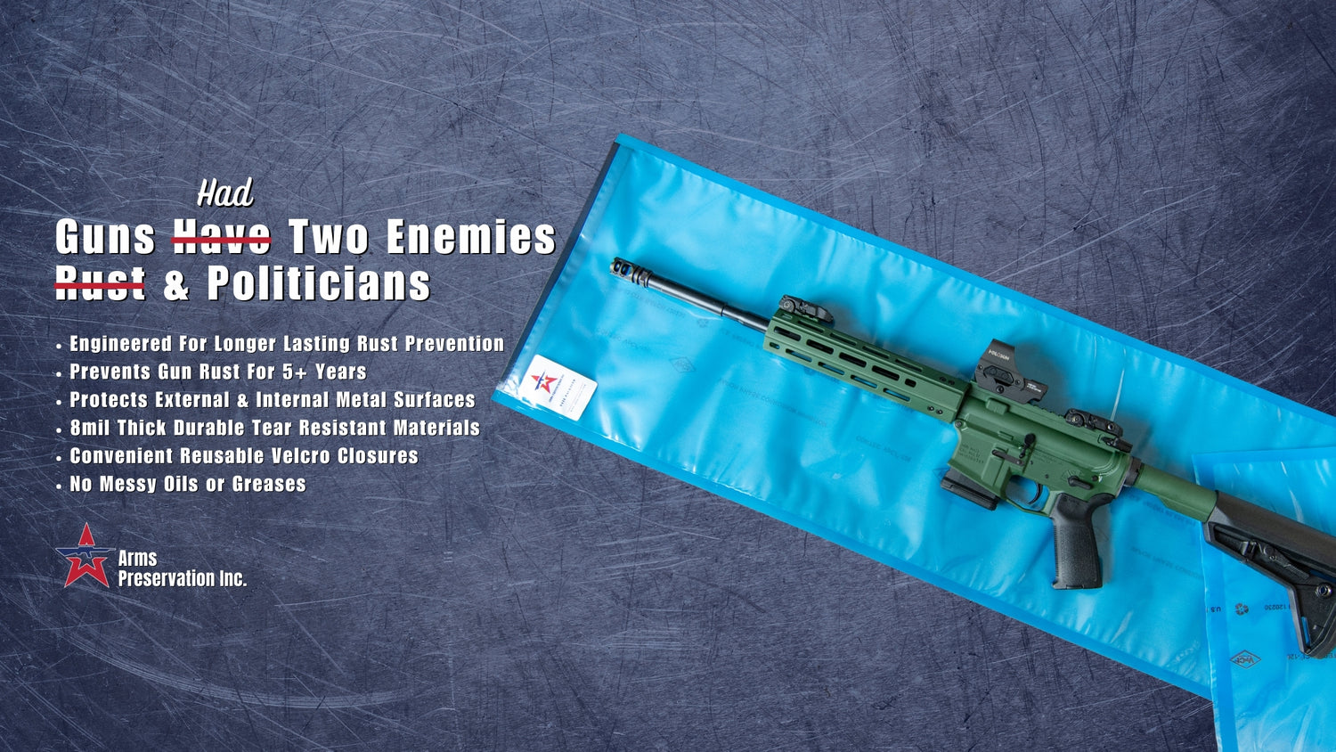 Poly VCI waterproof heat sealant weapons bags