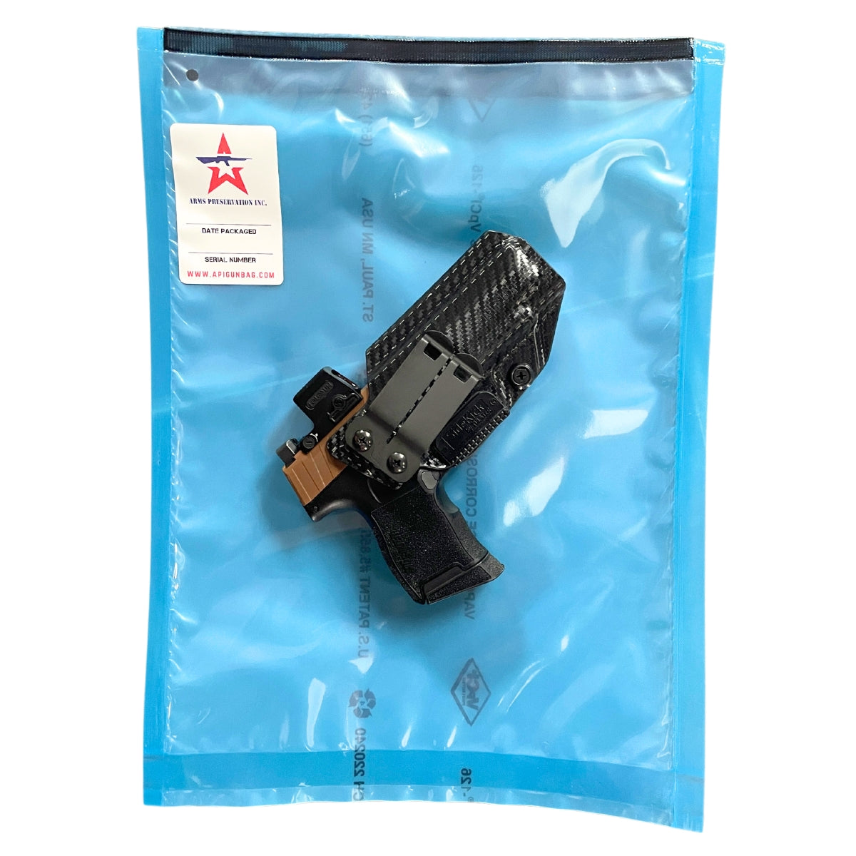 Arms Preservation Inc. Anti Rust VCI Pistol Storage Bag For Sig Sauer P365 Spectre Comp